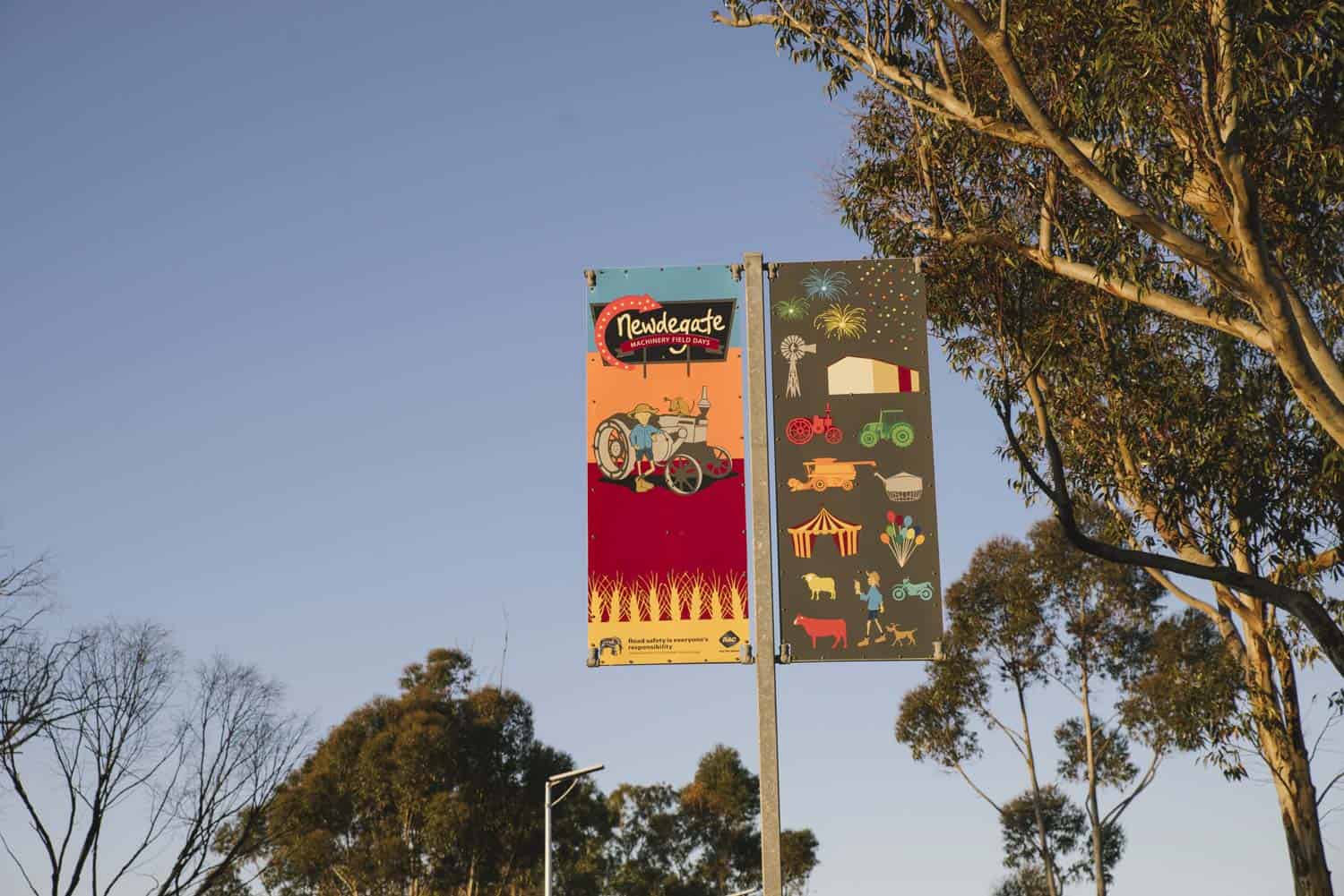 Image of the Newdegate banners hanging in the main street