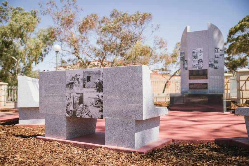 Image of seats in Remembrance Park in Bruce Rock